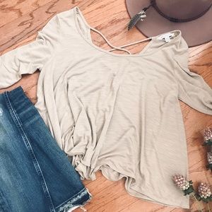 American Eagle Lace-Up Back Top